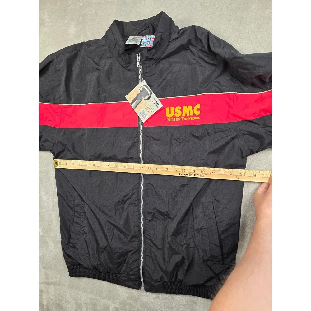 Rothco USMC Marines Tracksuit Men M Black Red Warmup Jacket & Pants Military